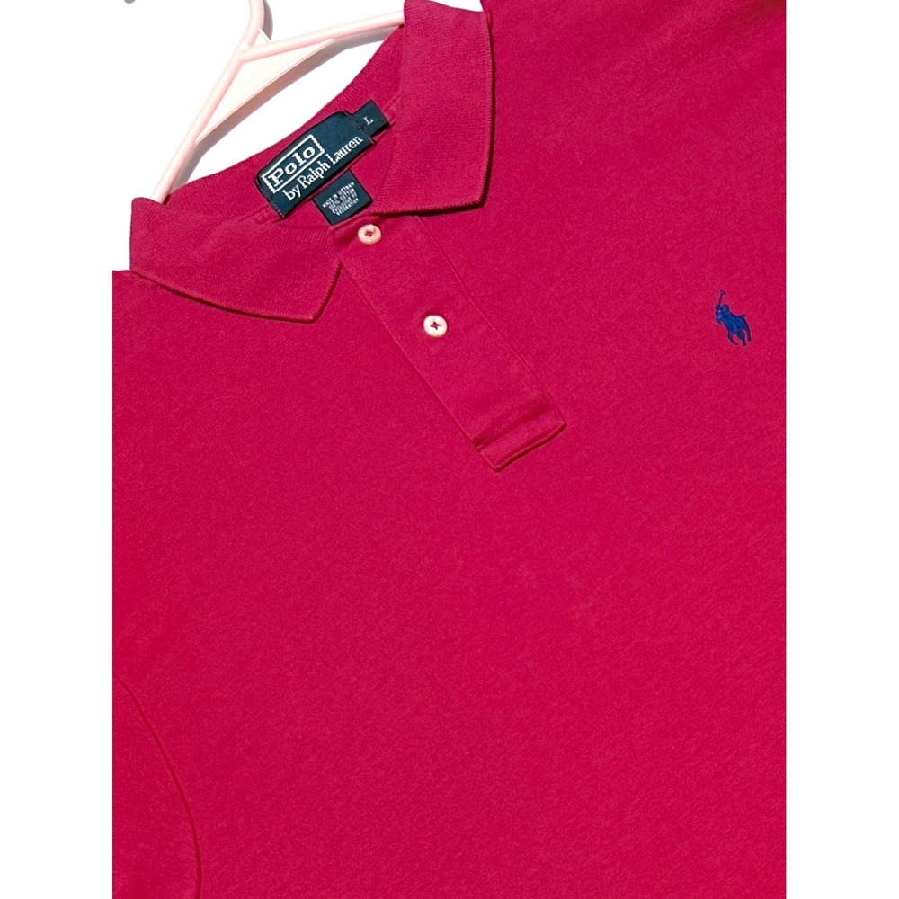 Ralph Lauren Polo‎ Shirt Men L Red Pony Casual Short Sleeve Pullover ~ Very Soft